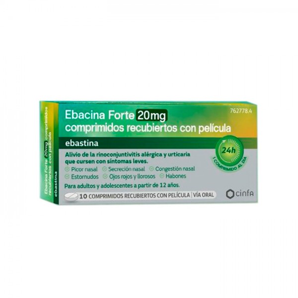 EBACINA FORTE 20 MG 10 COMPRIMIDOS RECUBIERTOS CON PELÍCULA