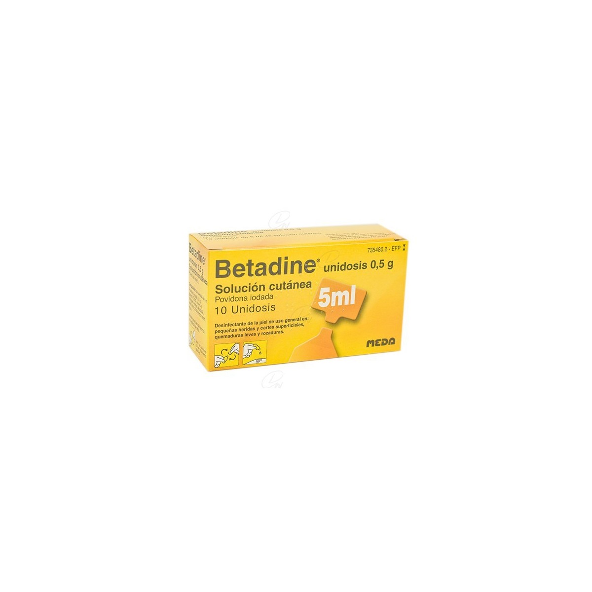 BETADINE UNIDOSIS 500 mg SOLUCION CUTANEA EN...