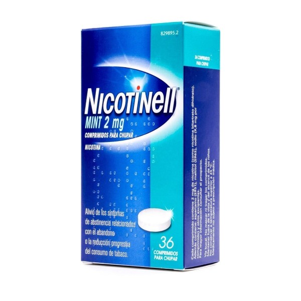 NICOTINELL MINT 2 mg COMPRIMIDOS PARA CHUPAR, 36 comprimidos